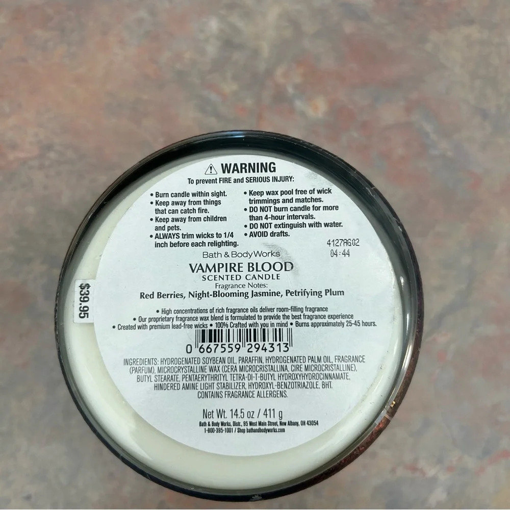 Bath & Body Works Vampire Blood 3-Wick candle - Picture 6 of 6